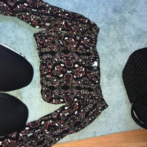 Pacsun Kendall & Kylie off the shoulder tie crop